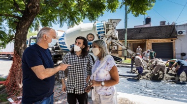 Grindetti recorrió obras junto a la flamante secretaria de Desarrollo Urbano