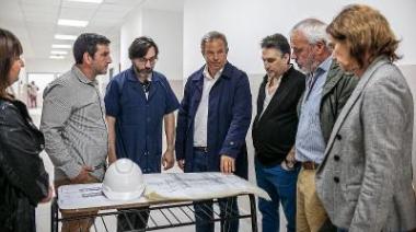 Cascallares recorrió las obras de ampliación de la Escuela Técnica N°4