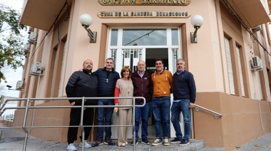 Grindetti visitó Capitán Sarmiento y se reunió con Iguacel