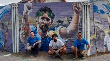 “Un lugar en el Olimpo”: el mural para homenajear a la selección campeona del mundo