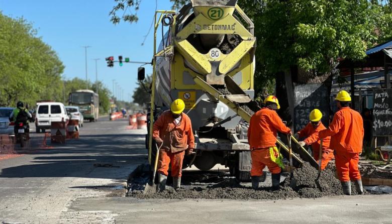 Avanza la refacción y ampliación de la avenida Hipólito Yrigoyen entre Diehl y Payró