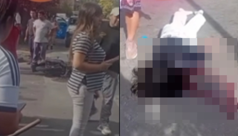 Choque entre una moto y un auto dejó dos jóvenes heridos: una menor está muy grave