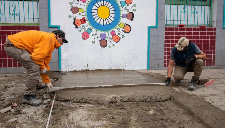 Avanzan las obras en escuelas de Lanús