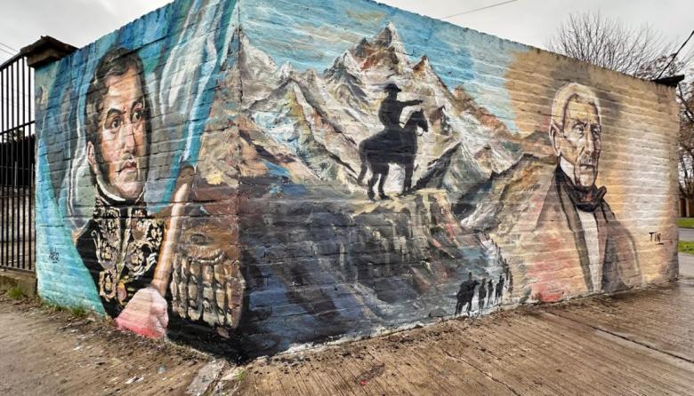 La Comuna homenajeó al Padre de la Patria con un emblemático mural en José Mármol