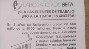 Visitadores médicos se manifestaron contra el Laboratorio Beta