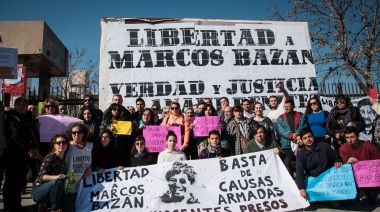 A dos años de su arresto, se movilizaron a Tribunales para pedir la excarcelación de Bazán