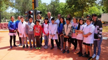 Grindetti inauguró una nueva pista de educación vial infantil