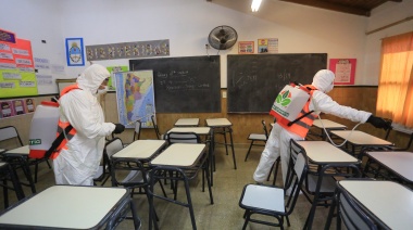 El Municipio avanza con el cronograma de desinfección en el distrito
