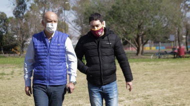 Grindetti supervisó el regreso de la actividad deportiva individual en parques municipales