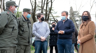 Cascallares y Frederic recorrieron bases de Gendarmería y de la Policía Federal en Brown