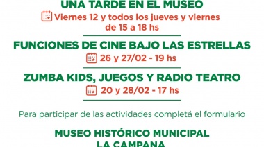 El Museo Histórico de la Campana ofrece nuevas actividades culturales y recreativas para febrero