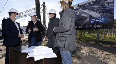 Mariano Cascallares y el flamante ministro Guerrera recorrieron la obra del paso bajo nivel de San Martín