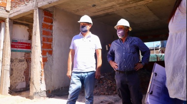 Gray recorrió las obras de ampliación de la Unidad Sanitaria N°4 en Monte Grande