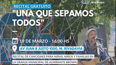 Feria de productores y recital gratuito en la Granja Municipal de Brown