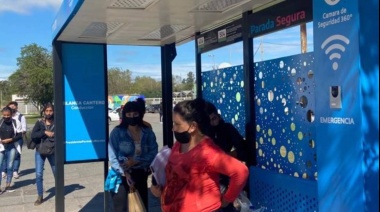 Instalaron las primeras “paradas seguras” de colectivos en Presidente Perón