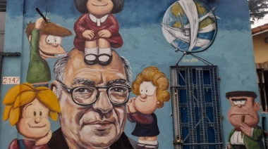 A 90 años de su nacimiento, el Municipio homenajeó a Quino con un mural
