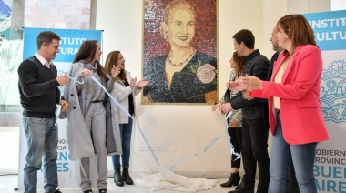 Inauguraron el mosaico “Eva Perón” a 75 años de la sanción del voto femenino