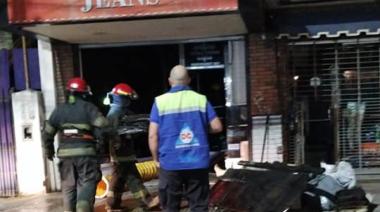 Se incendió un comercio en Longchamps