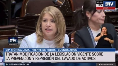 Litza celebró la aprobación de la ley antilavado de activos financieros