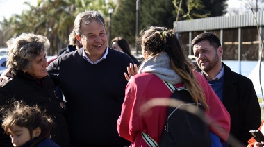 Cascallares y Fabiani recorrieron las obras del Parque Saludable de Longchamps
