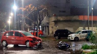 Motochorro escapaba de la Policía, chocó y terminó en el hospital