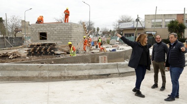 Cascallares supervisó los avances de la obra del Paso Bajo Nivel de Rafael Calzada