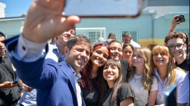 Kicillof inauguró las obras de ampliación de la Escuela Secundaria N°34 en Wilde