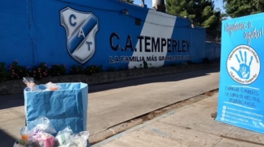 Campaña navideña: el Club Temperley junta donaciones de alimentos y juguetes
