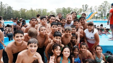 Federico Otermín visitó la Colonia del Municipio en el Parque de Villa Albertina