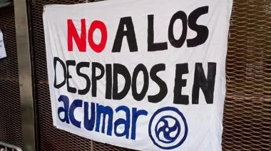Los trabajadores despedidos de ACUMAR protestan en reclamo por su reincorporación