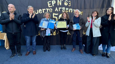 Cascallares junto a la comunidad educativa en el festejo por los 50 años de la escuela 63