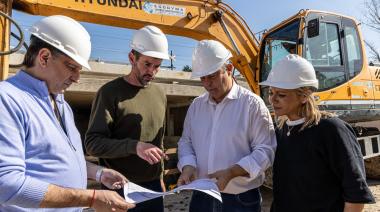 Cascallares y Eichel supervisaron el último tramo de la obra del bajo nivel en Longchamps