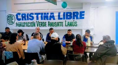 ATE Lanús realizó una jornada de militancia y marchó en reclamo por la libertad de Cristina