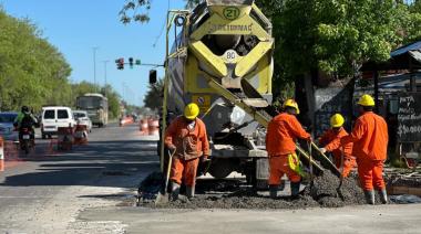 Avanza la refacción y ampliación de la avenida Hipólito Yrigoyen entre Diehl y Payró