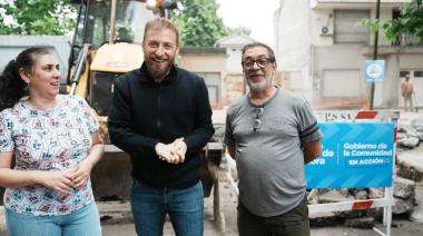Otermín recorrió con vecinos un nuevo frente de obra en Temperley