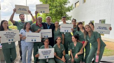 Trabajadores del Hospital El Cruce realizaron una jornada de reclamo salarial