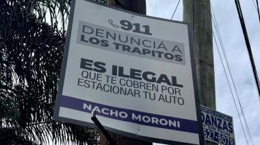 Aparecieron carteles contra las extorsiones de los trapitos