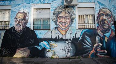 Un nuevo mural en homenaje a Raúl Soldi recibe a quienes ingresan al municipio