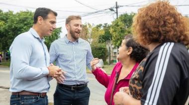 “El Diego nos une”: Otermín y Álvarez presentaron las obras de remodelación de la calle Lynch