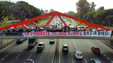 Protesta en General Paz por las 25 mil pymes cerradas: “Milei solo trabaja para los ricos”