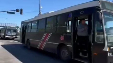 Protesta de colectiveros en Lomas de Zamora