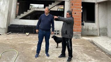 Cascallares recorrió los avances del nuevo edificio de la Escuela Secundaria N° 26 en Glew