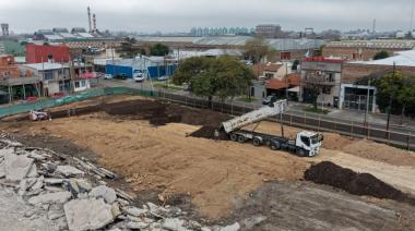 Avanzan las obras del nuevo polideportivo en el barrio La Maquinita
