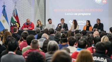 Julián Álvarez encabezó la tercera jornada de emergencias "Lanús se prepara"