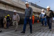 Cascallares recorrió la obra del Paso Bajo Nivel de Calzada y destacó que "mejorará la seguridad vial"