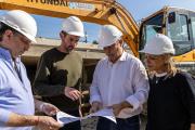 Cascallares y Eichel supervisaron el último tramo de la obra del bajo nivel en Longchamps