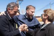 Otermín y Katopodis recorrieron la reconstrucción de la avenida Recondo en Lomas