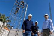 Cascallares recorrió las obras en el natatorio de Rafael Calzada