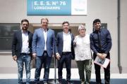 Cascallares, Kicillof y Fabiani inauguraron un Jardín de Infantes y el nuevo edificio de la Secundaria Nº 76