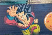 Presentan un mural por los 40 años de Dragon Ball